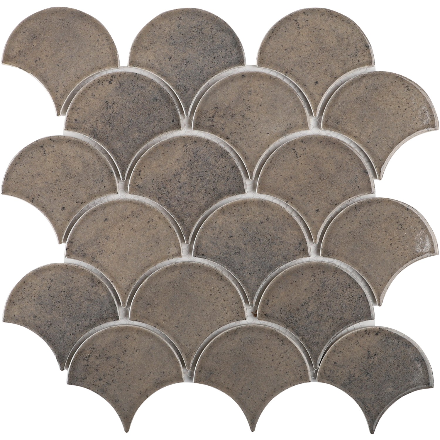 Mosaikmatte Castello Fächer Keramik Grau 29,2 cm x 30,3 cm günstig online kaufen