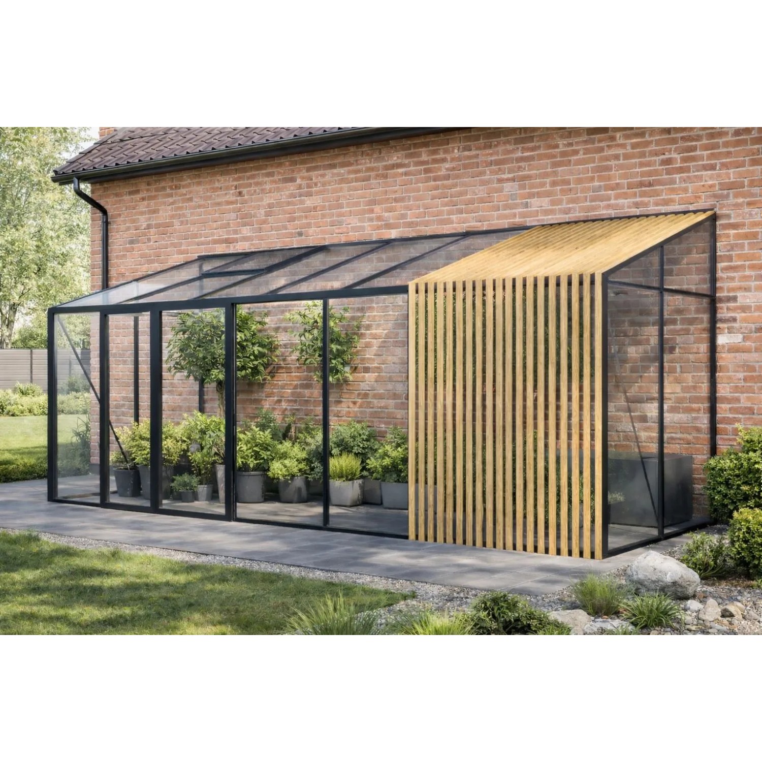 Bloomcabin Premium-Qualität Gewächshaus Wandgewächshaus mit Accoya Fusion GHLTAF5