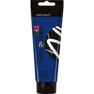 Tube Marabu Artist Acryl, 120ml, Ultramarinblau. Künstler-Acrylfarbe für höchste Ansprüche.