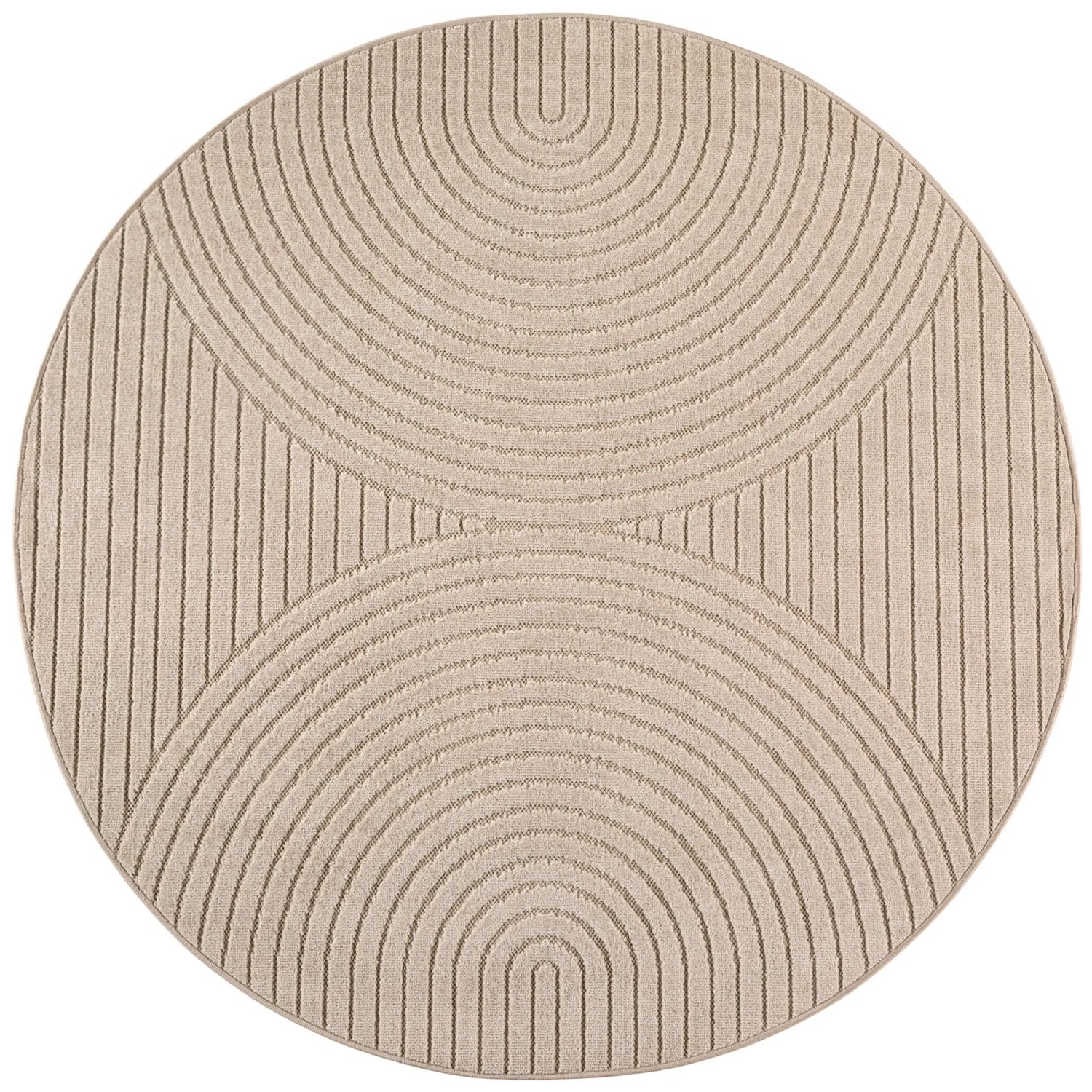 Ayyildiz Kurzflorteppich Nova 1201 Beige Ø 80 cm