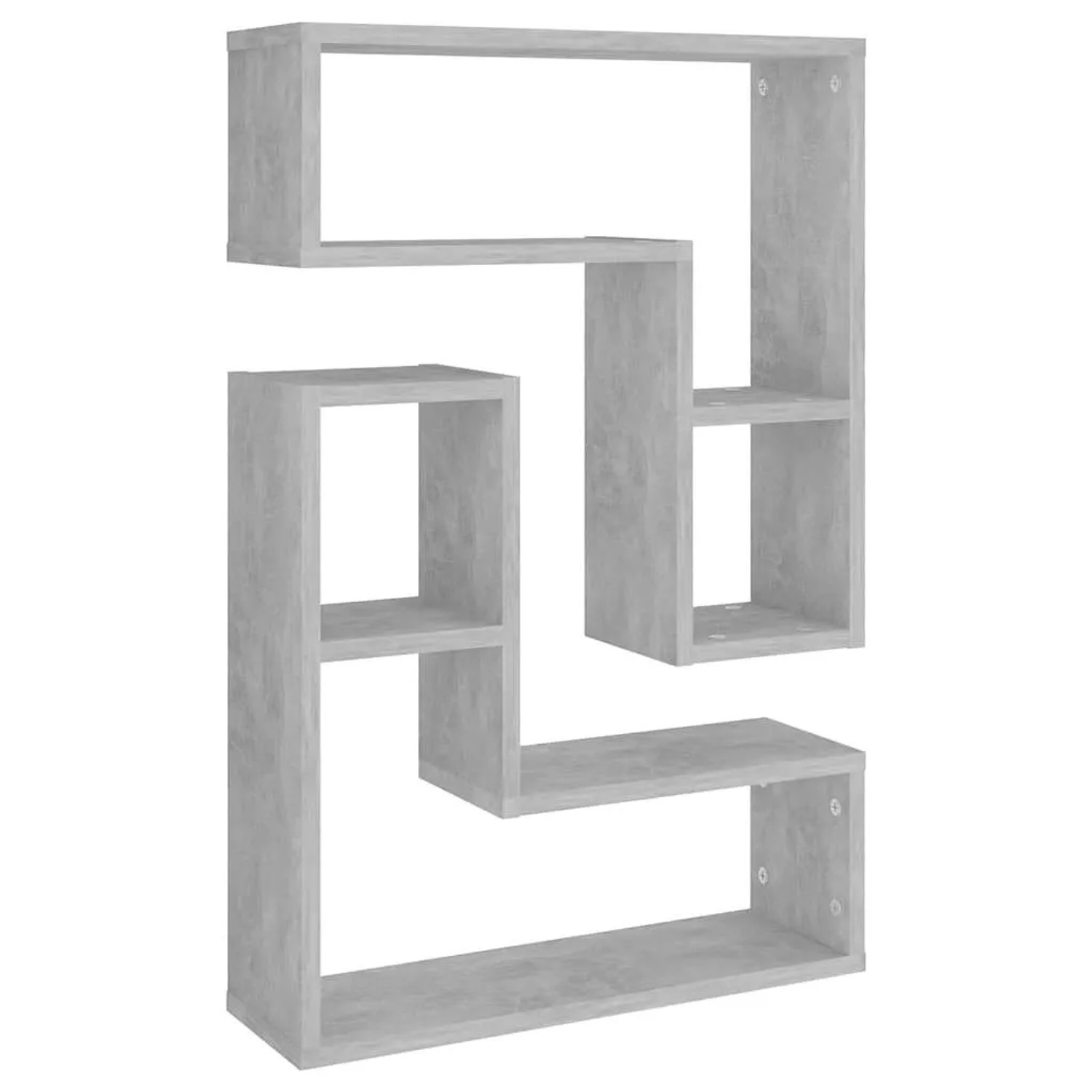 vidaXL Wandregale 2 Stk. Betongrau 50x15x50 cm Holzwerkstoff 807218