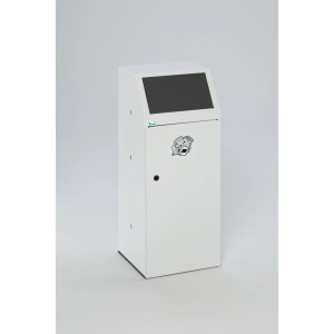 PROREGAL Robuster Wertstoffsammler Mit Fronttür Klemmring HxBxT 105 x 40 x 40,5 cm Verzinkter Stahl Anthrazit