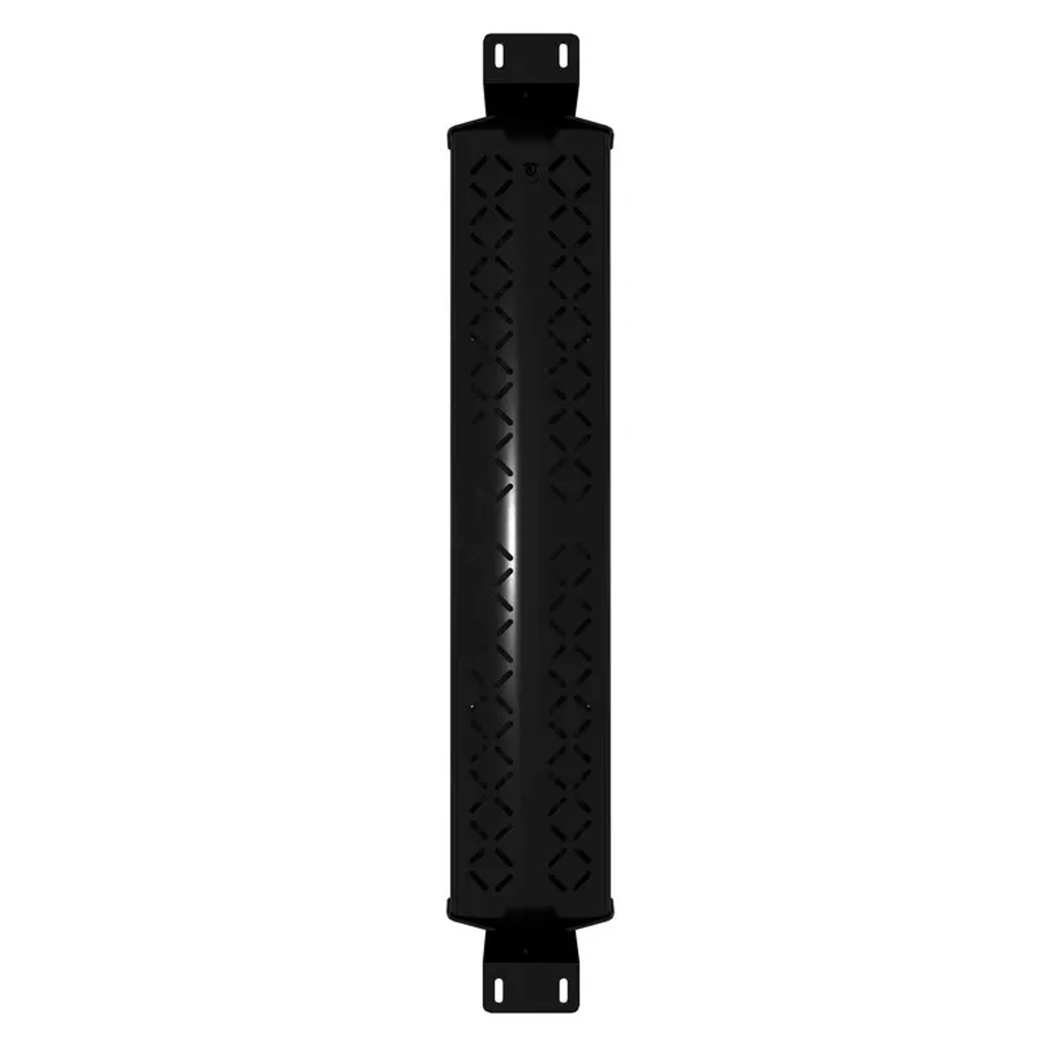 Schwarze LUXULA LED Hallenleuchte, linear, 100W, mit Halterung. Ideal für Industrie und Werkstatt.