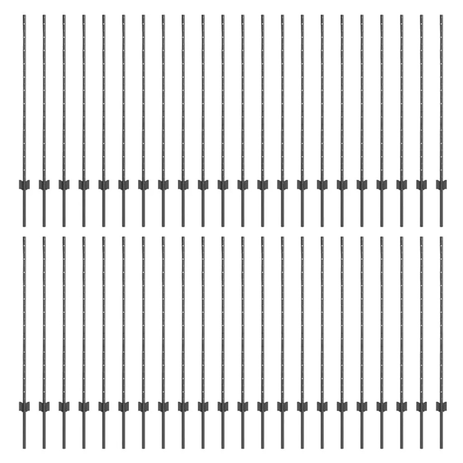 vidaXL Zaunpfosten 44 Stk Grau 160 cm Stahl 3335939 günstig online kaufen