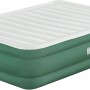 Bestway Luftbett, selbstaufblasend, 203x152x46cm, grün/weiß. Ideal für Camping & Zuhause.
