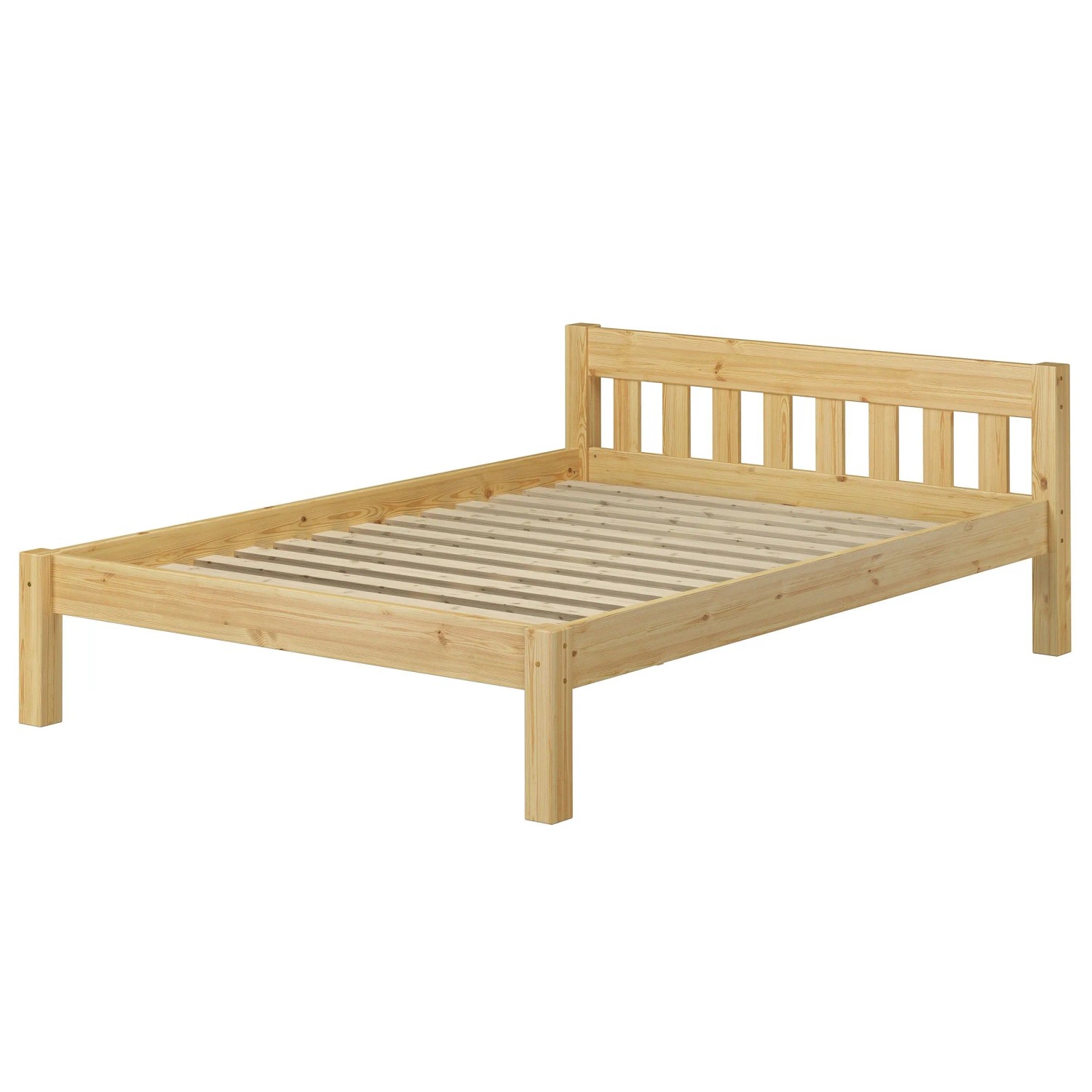 Erst-Holz Ehebett Doppelbett Holzbett 160 x 200 cm Kiefer Massiv Modell 38 Rollrost inkl.