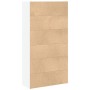 Weißes vidaXL Bücherregal (80x30x152 cm) aus Holzwerkstoff mit sechs Fächern.