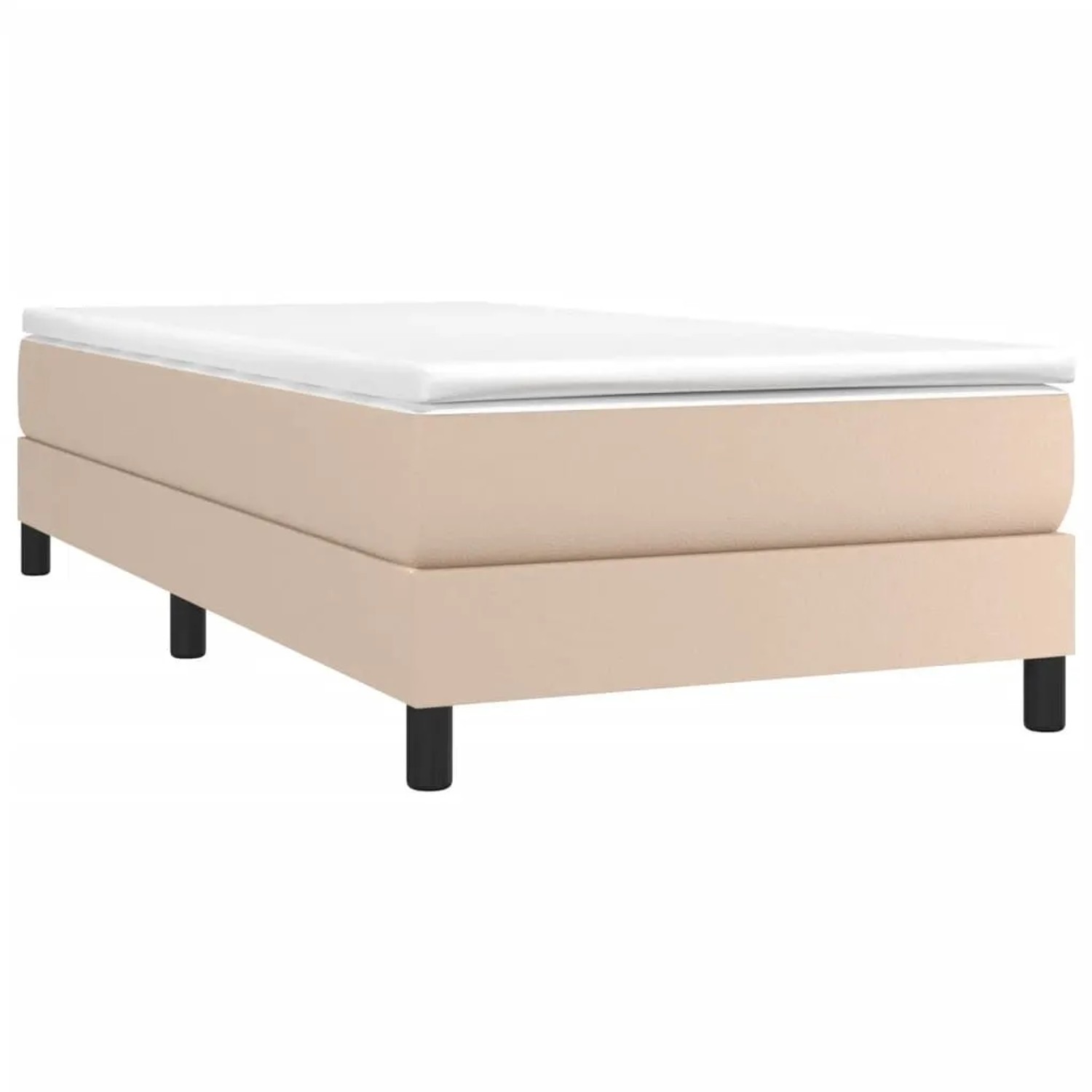 vidaXL Boxspringbettgestell Cappuccino-Braun 100x200 cm Kunstleder 3120687 günstig online kaufen
