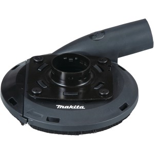 Makita Absaughaube 125 mm für randnahes Schleifen mit Schleiftöpfen, werkzeuglos montierbar.