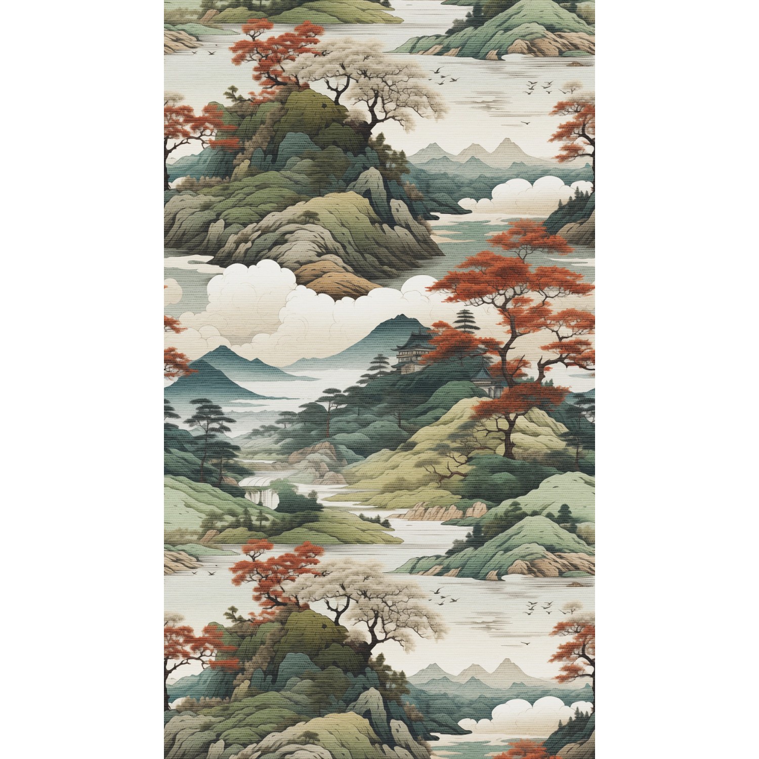 A.S. Creation Fototapete Natur Berge 1,59 m x 2,8 m Beige-Grün FSC® günstig online kaufen