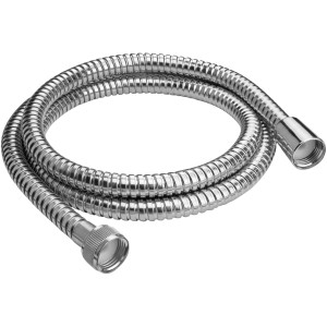 AquaSu Basic Brauseschlauch, Chrom, 150 cm, flexibler Duschschlauch aus Metall.