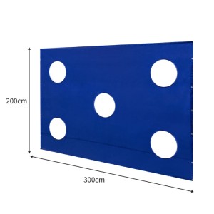 Blaue Zielscheibe (300x200cm) mit 5 Löchern für Monstershop Golfkäfig, ideal für Golftraining.