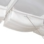 Palram Sonnensegel für Terrassenüberdachung, weißes Textil mit Bedienstab.