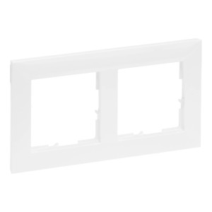 Legrand Seano Abdeckrahmen, 2-fach, ultraweiß, für Schalter und Steckdosen.
