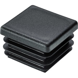 Hettich Einsteckgleiter, 30x30 mm, schwarz, 4er-Set für Möbelbeine und Vierkantrohre.