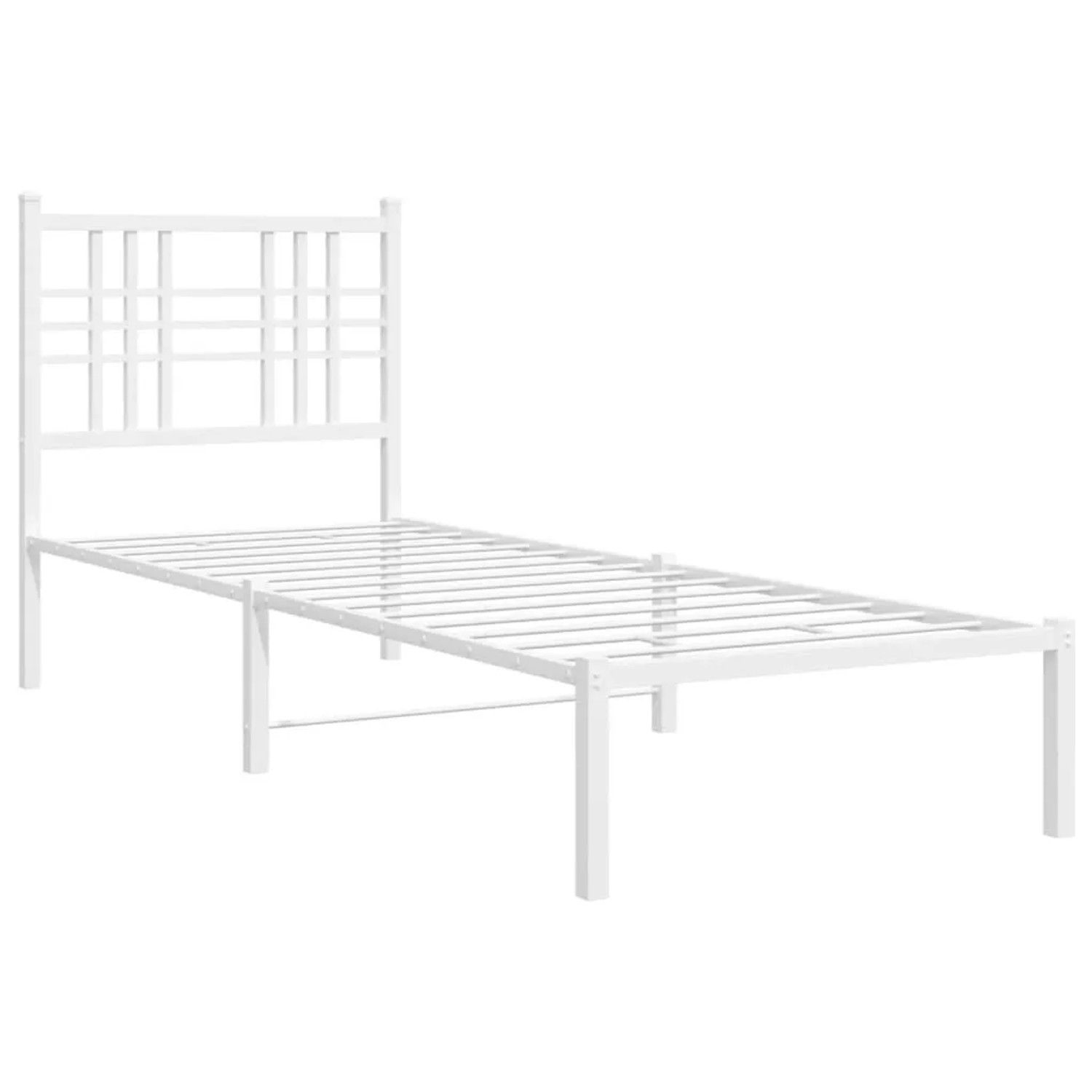 vidaXL Bettgestell mit Kopfteil Metall Weiß 80x200 cm 376364 günstig online kaufen
