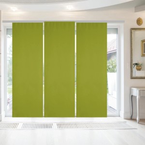 Arsvita Schiebegardine Alessia, 3er-Pack, blickdicht, Grün. Fenstervorhang für Wohnzimmer und Schlafzimmer.