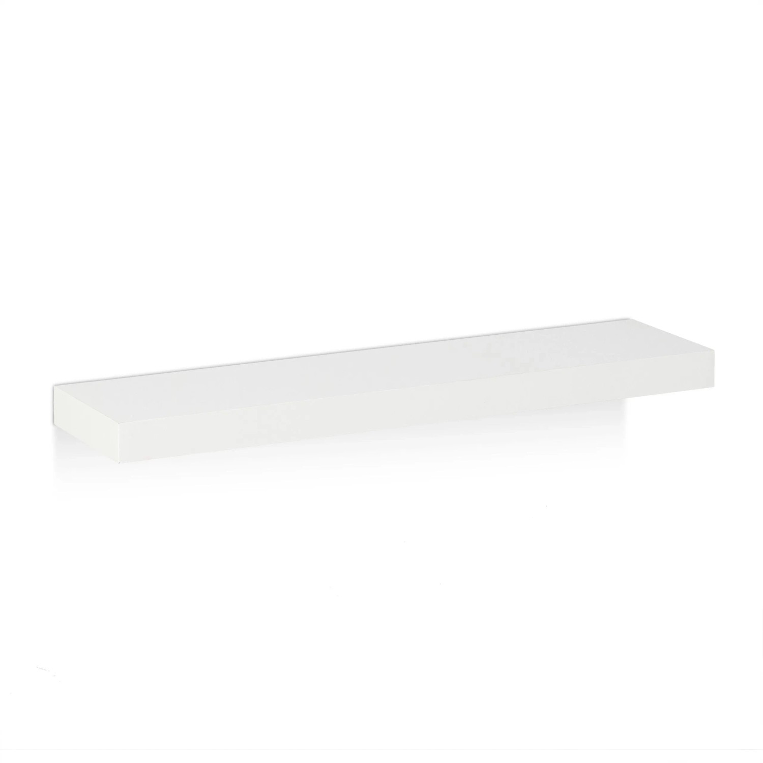 Relaxdays Wandregal 3er Set MDF Eisen Weiß 60 cm x 15 cm x 3,5 cm je 0,9 kg