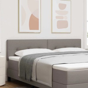 vidaXL LED Kopfteil mit LED-Lichtleisten Taupe 180 cm Polyester 3338152