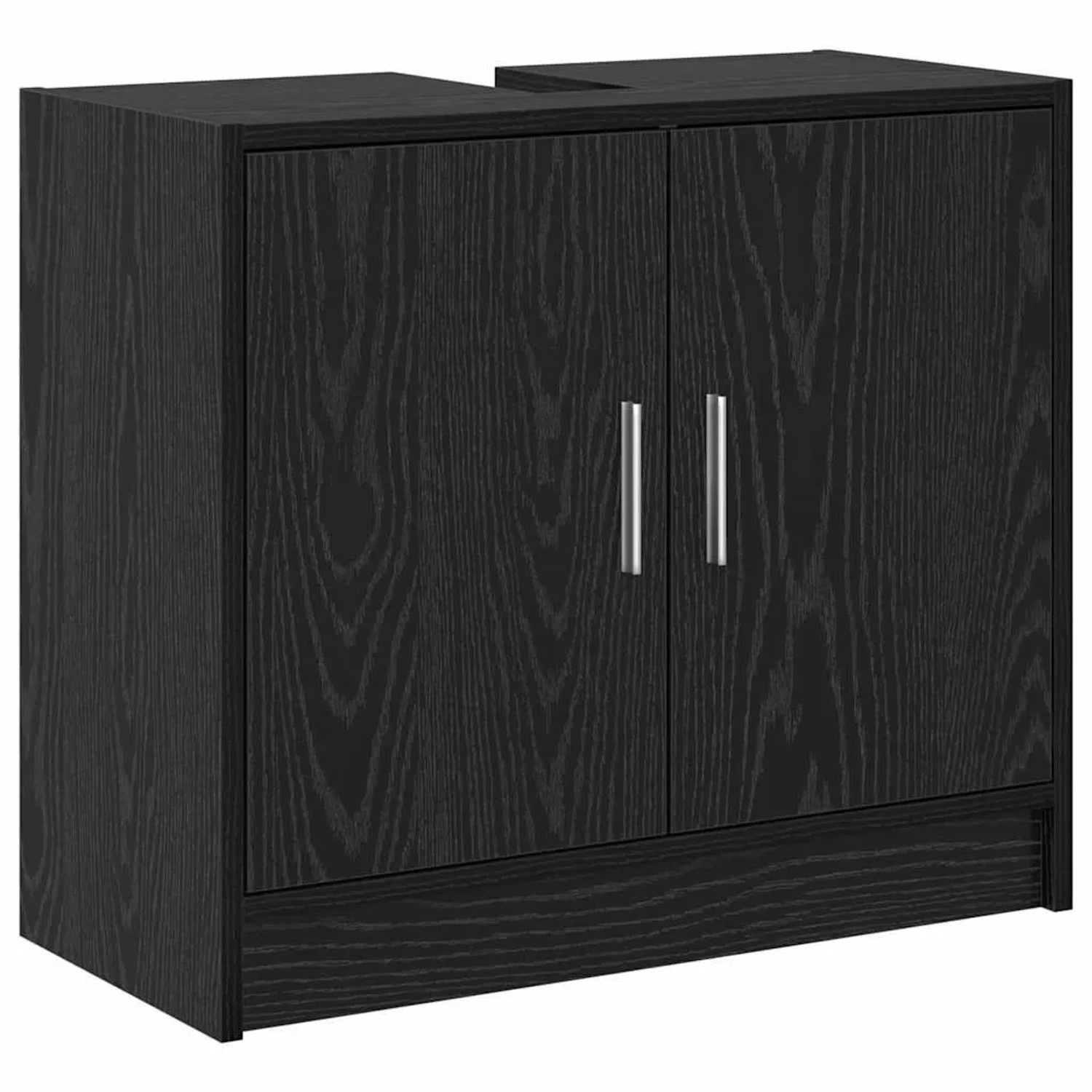 vidaXL Badezimmerschrank mit Tür Schwarz Eichen-Optik 63 x 29 x 55 cm 86920 günstig online kaufen