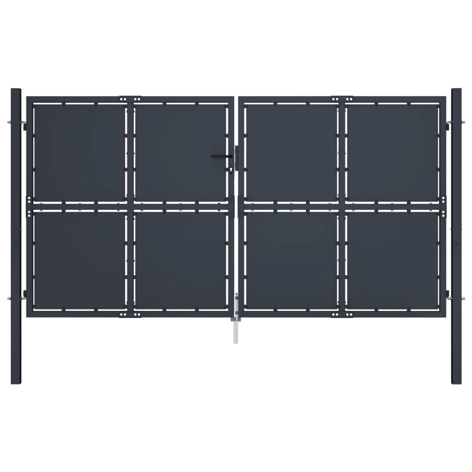 vidaXL Gartentor Stahl 300 x 125 cm Anthrazit 144525 günstig online kaufen