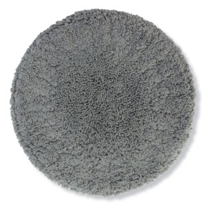 Graues, rundes Mikrofaser-Ersatzpad für Fenstersauger LX-055. Für gründliche Fensterreinigung.