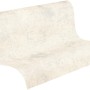 A.S. Création Vliestapete Uni Metallic Creme Weiß auf Rolle, Dekorative Tapete.
