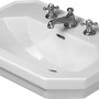 Weißes Duravit 1930 Einbauwaschbecken, 70 cm, mit Hahnloch und Überlauf.