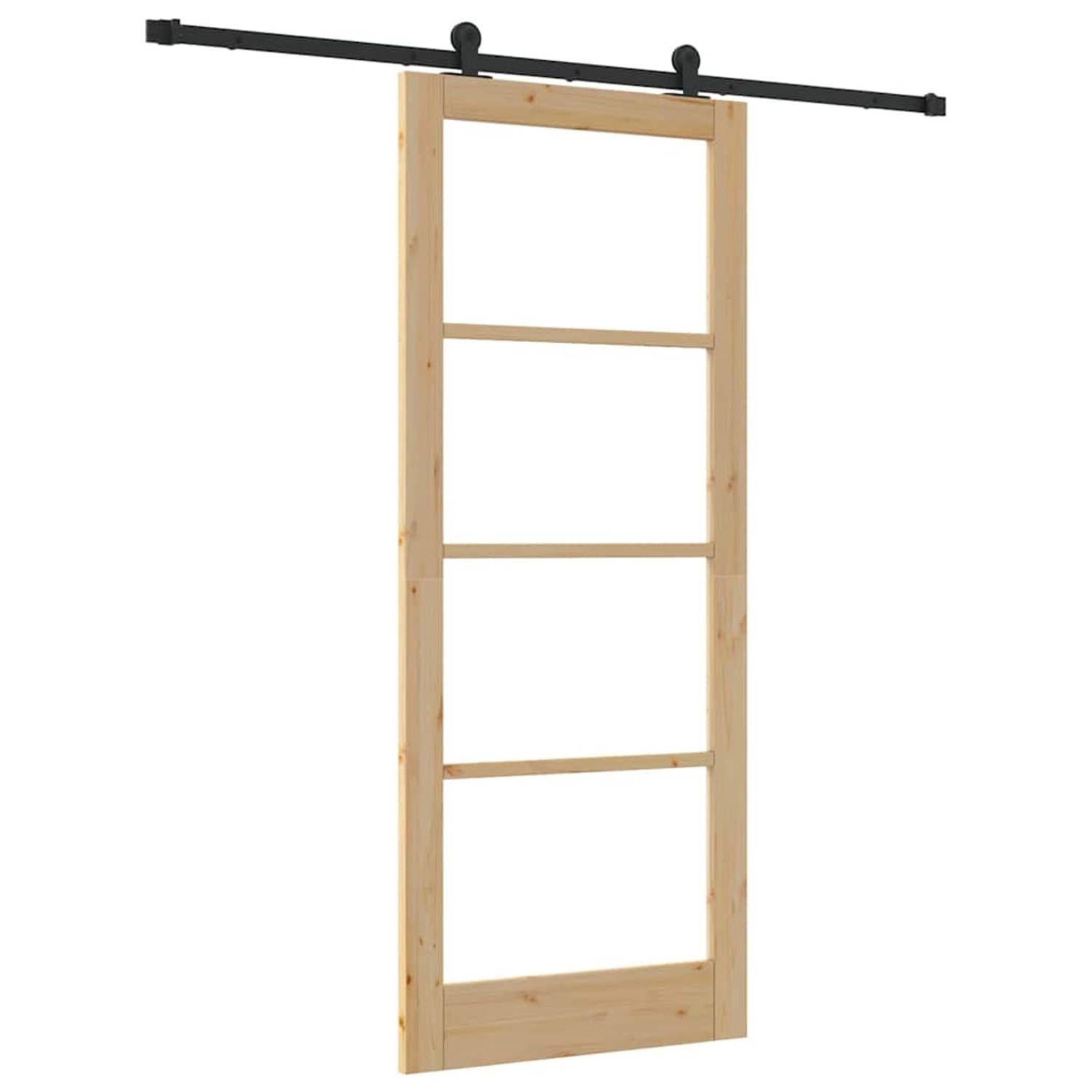 vidaXL Schiebetür ORKDAL Braun 86 x 211 cm Holz und Metall 3332033 günstig online kaufen