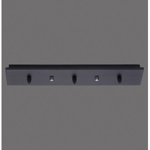 Schwarzer Just Light Lampen-Baldachin, 3-flammig für Pendelleuchten