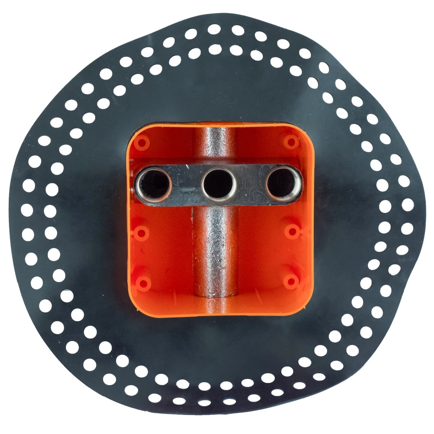 Unterputz-Grundkörper für PaulGurkes Duschsystem, Messingguss mit Dichtmanschette und Wasserwaage.