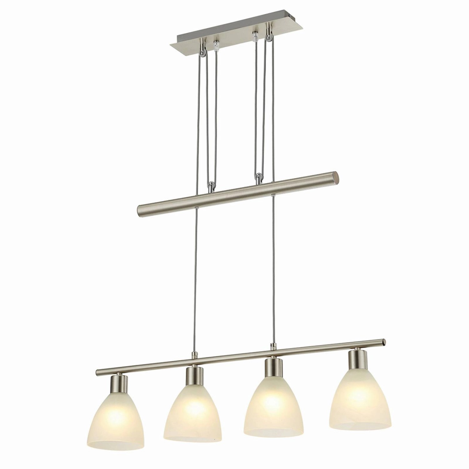 Lindby Pendelleuchte Simeon 9620355 Modern in Alu aus Glas 4-flammig E14 Wo günstig online kaufen