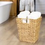 HMF 37251 Papierkorb Büro Aufbewahrungskorb Geflochten Wasserhyazinthe Eckig 25 x 25 x 30 cm_5
