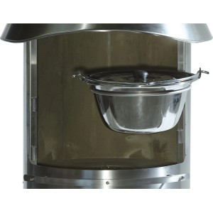 Buschbeck Gulasch- und Glühweintopf aus Edelstahl für Grillkamin Auckland.