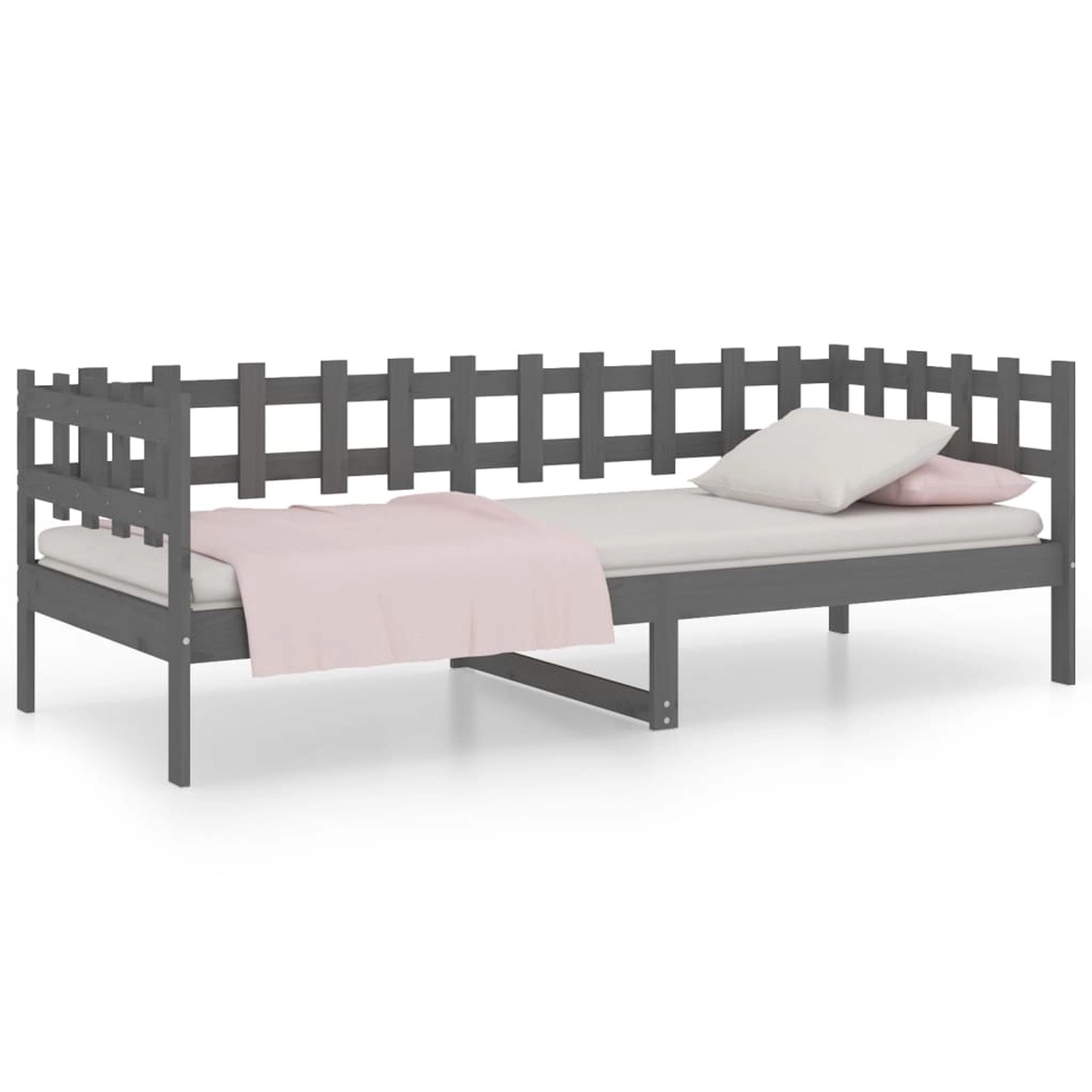 vidaXL Tagesbett Grau 90x200 cm Massivholz Kiefer 820758 günstig online kaufen