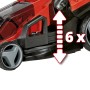 Einhell Akku-Rasenmäher: Detailaufnahme der 6-stufigen Schnitthöhenverstellung.