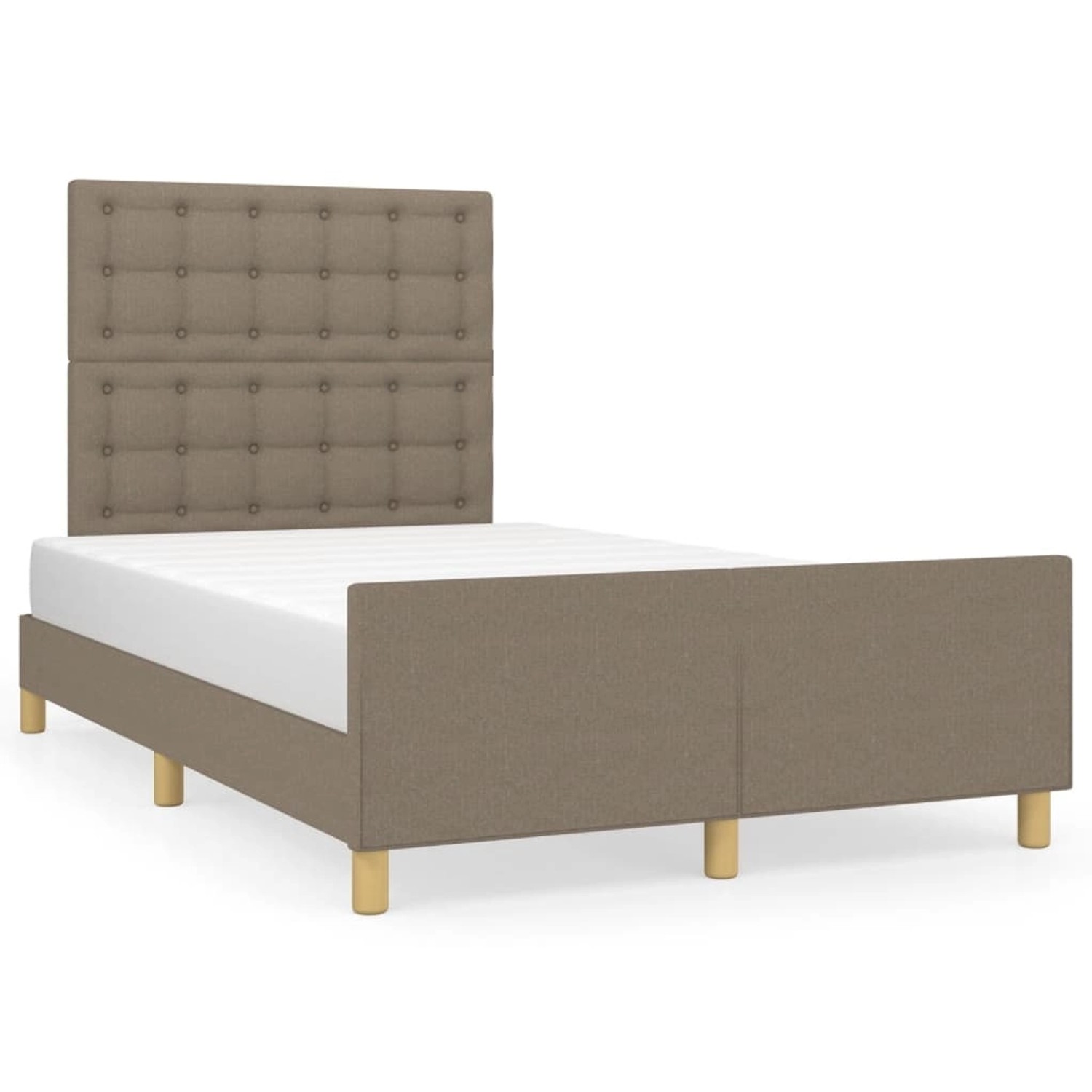 vidaXL Bettgestell mit Kopfteil Taupe 120x200 cm Stoff Modell 61357261 günstig online kaufen