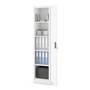 Jan Nowak Büro Aktenschrank ALEX 185 x 45 x 40 cm Weiß
