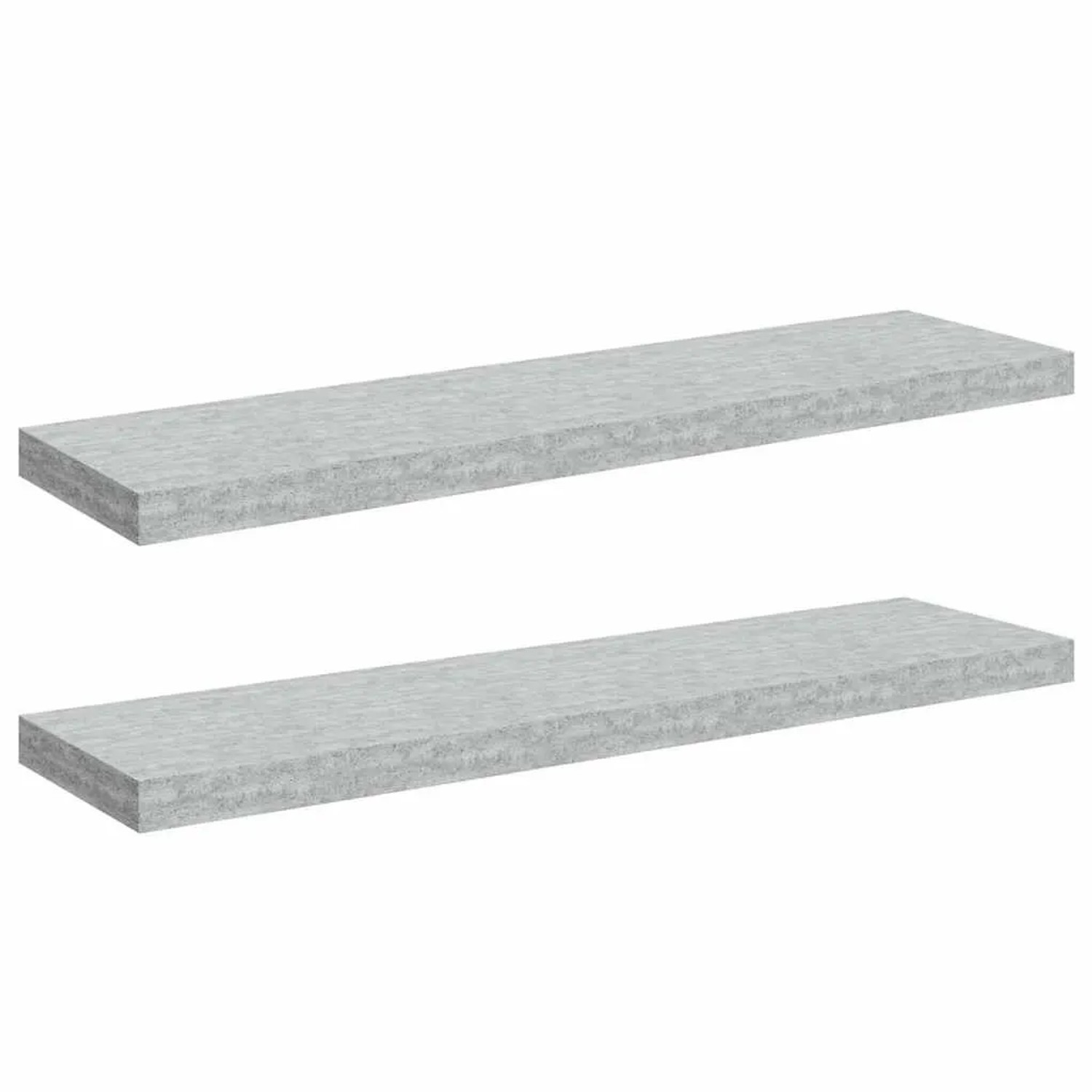 vidaXL Schweberegale 2 Stk Betongrau 90x23,5x3,8 cm MDF 326604
