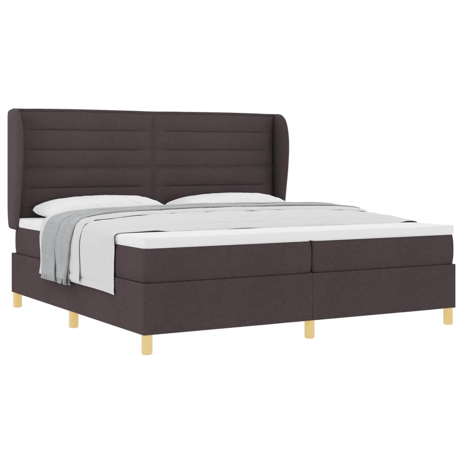 vidaXL Boxspringbett mit Matratze 90x190 cm Dunkelbraun 3340714