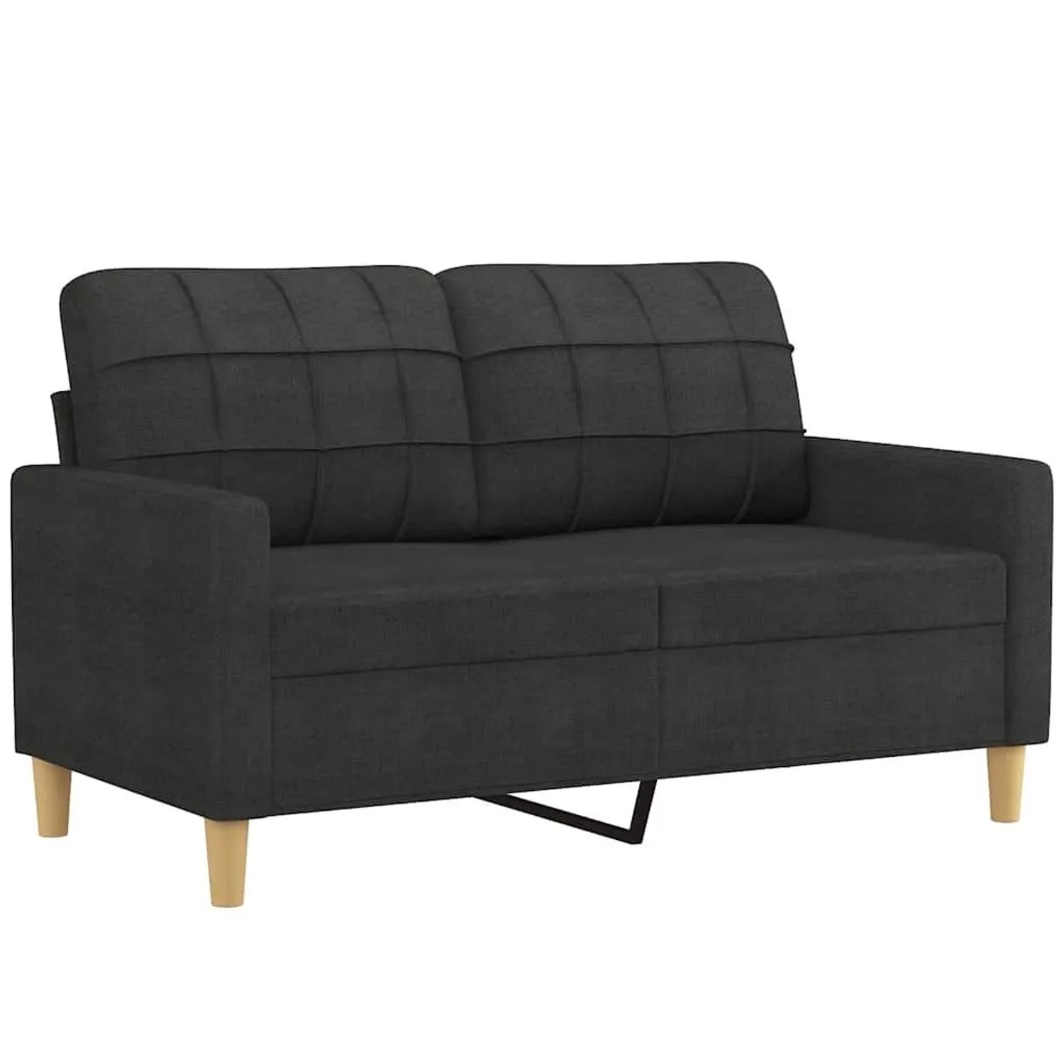 vidaXL 2-Sitzer-Sofa Schwarz 120 cm Stoff 359087