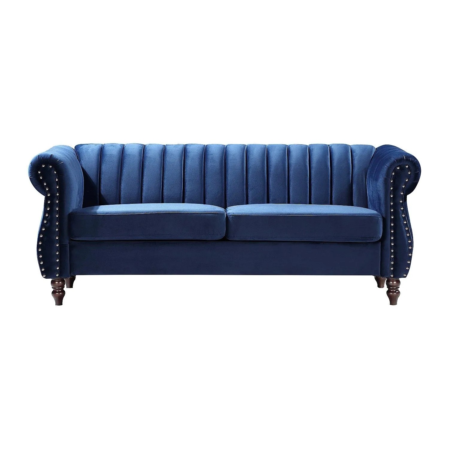 Vente-unique Sofa Ohne Schlafmöglichkeit Trumbo Königsblau 195 cm