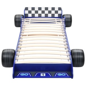 vidaXL Kinderbett im Rennwagen-Design 90 x 200 cm Blau 245661