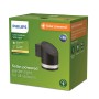 Verpackung der Philips Fyve Solar-Wandleuchte: Schwarze Solarleuchte mit Tageslichtsensor.