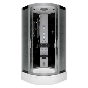AcquaVapore Dampfdusche D46-53M2 90x90 cm mit Regendusche, Handbrause und Massagedüsen.