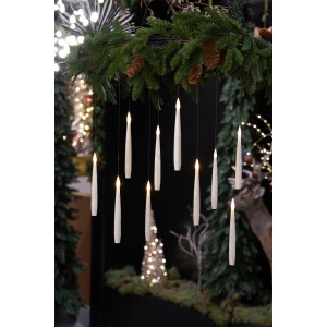 Mica Decorations LED-Kerzen Schwebende 15,5 cm x Ø 1,5 cm Weiß