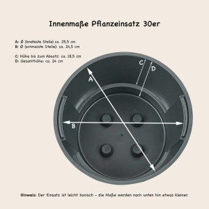 VidaAtHome.de Design-Pflanzgefäß IVY ø 30cm mit Bewässerungeinsatz Marsala