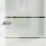 Glasdrehtür mit Siebdruck Dekor 36/15 und Türgriff. ESG Floatglas für mehr Licht im Raum.