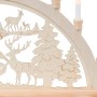 Dekohelden24 XXL Leuchterbogen Schwippbogen Lichterbogen Fensterbogen Schwibbogen Motiv Futterkrippe Reh Spitzkerzen Wechselbar L/B/H 71 x 4 x 40 cm_5