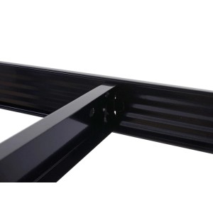 Detailaufnahme: Schwarzes MCW Schwerlastregal (180x90x40cm) mit Stecksystem.